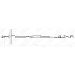 GUAYA ACELERADOR TOYOTA HILUX YN 50-56-57-60  83 - 88